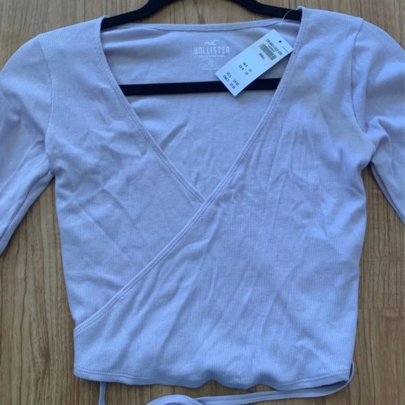 Tie-Hem Wrap-Front Top - Picture 2 of 5